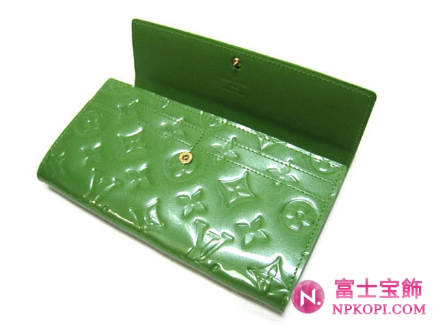 (LOUIS VUITTON)ルイヴィトン 偽物財布 ヴェルニ財布 ファスナー付き長札 ポルトフォイユサラ M93635